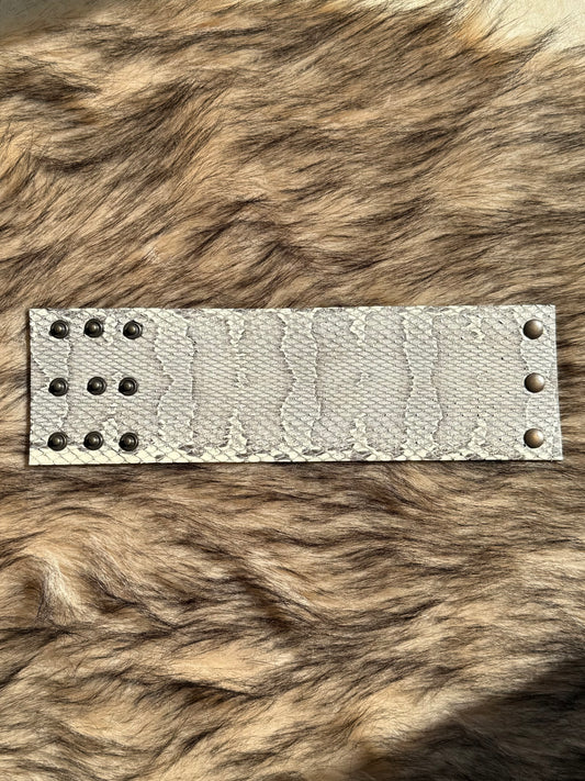 Leather Cuff - White