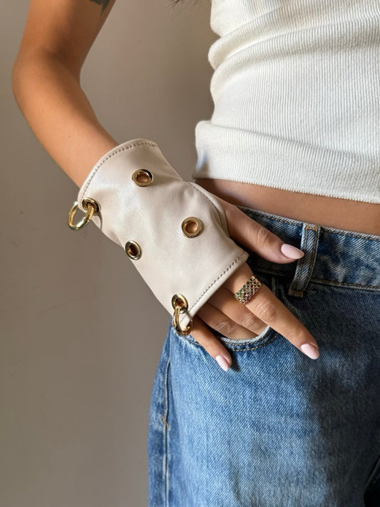 IDOL Glove - Cream (gold details)