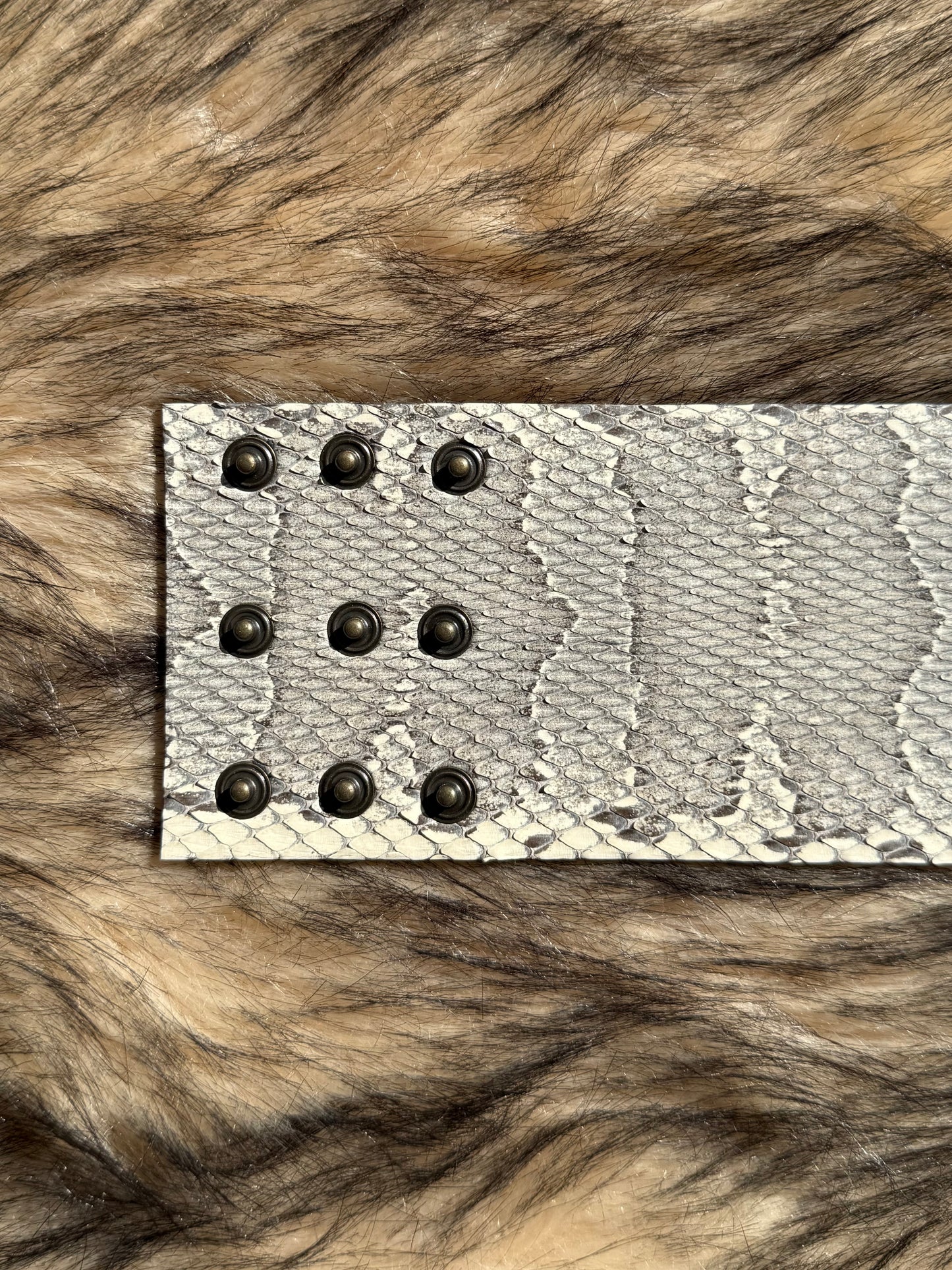 Leather Cuff - White