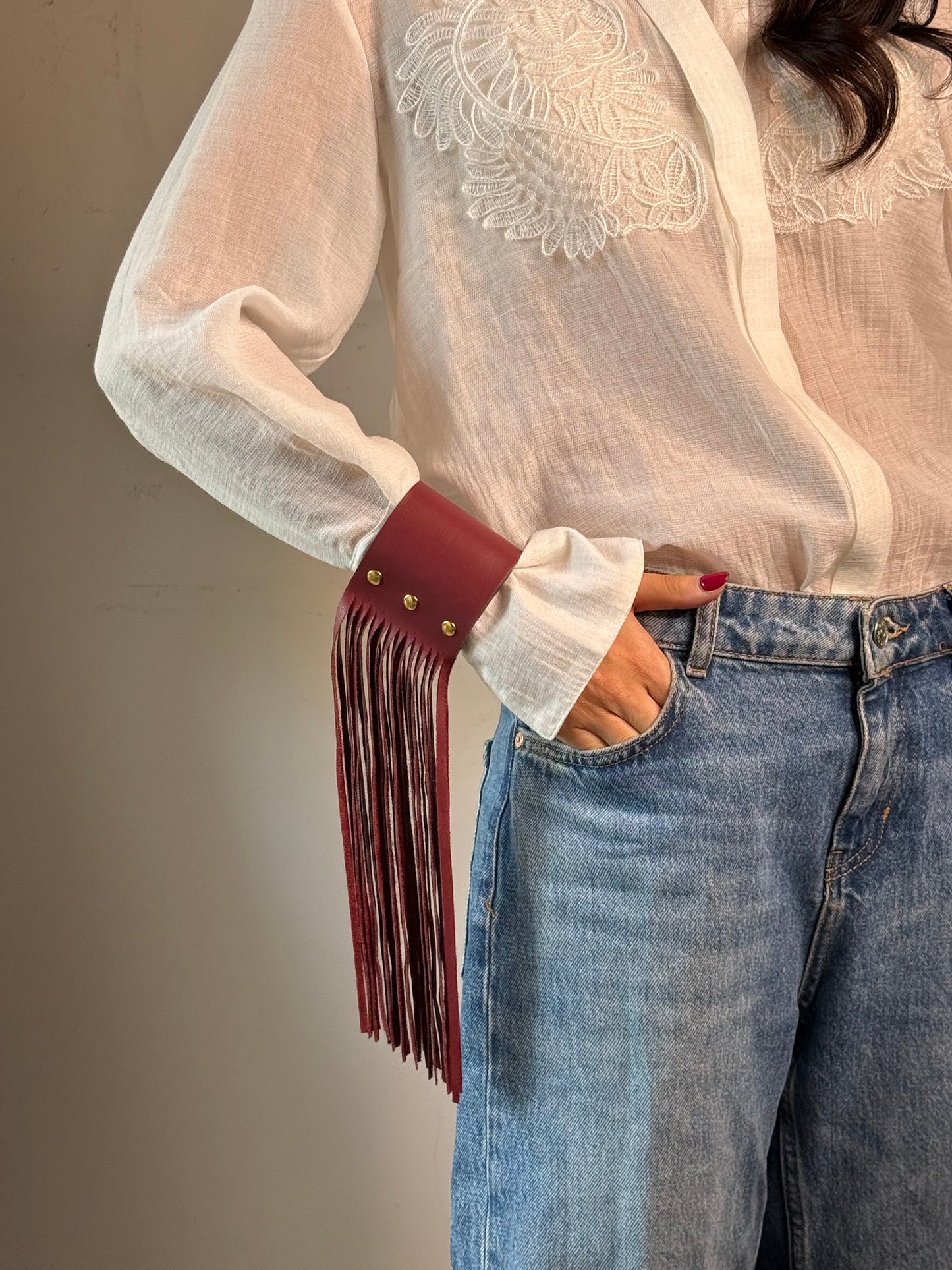 Texas cuff - Bordeaux