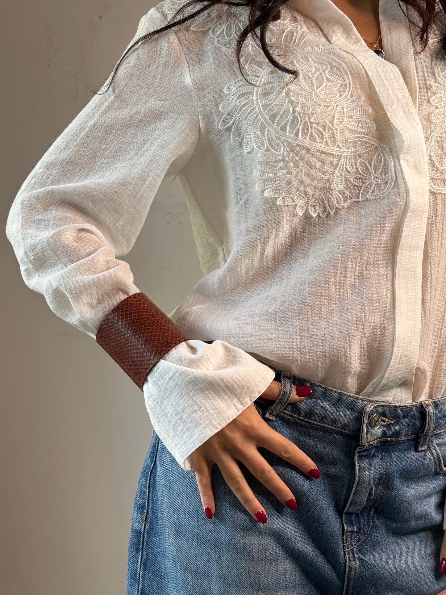 Leather Cuff - Brown