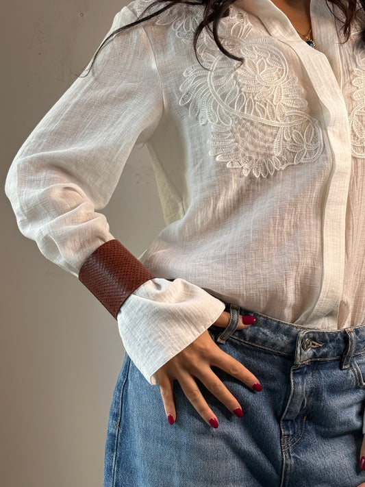 Leather Cuff - Brown