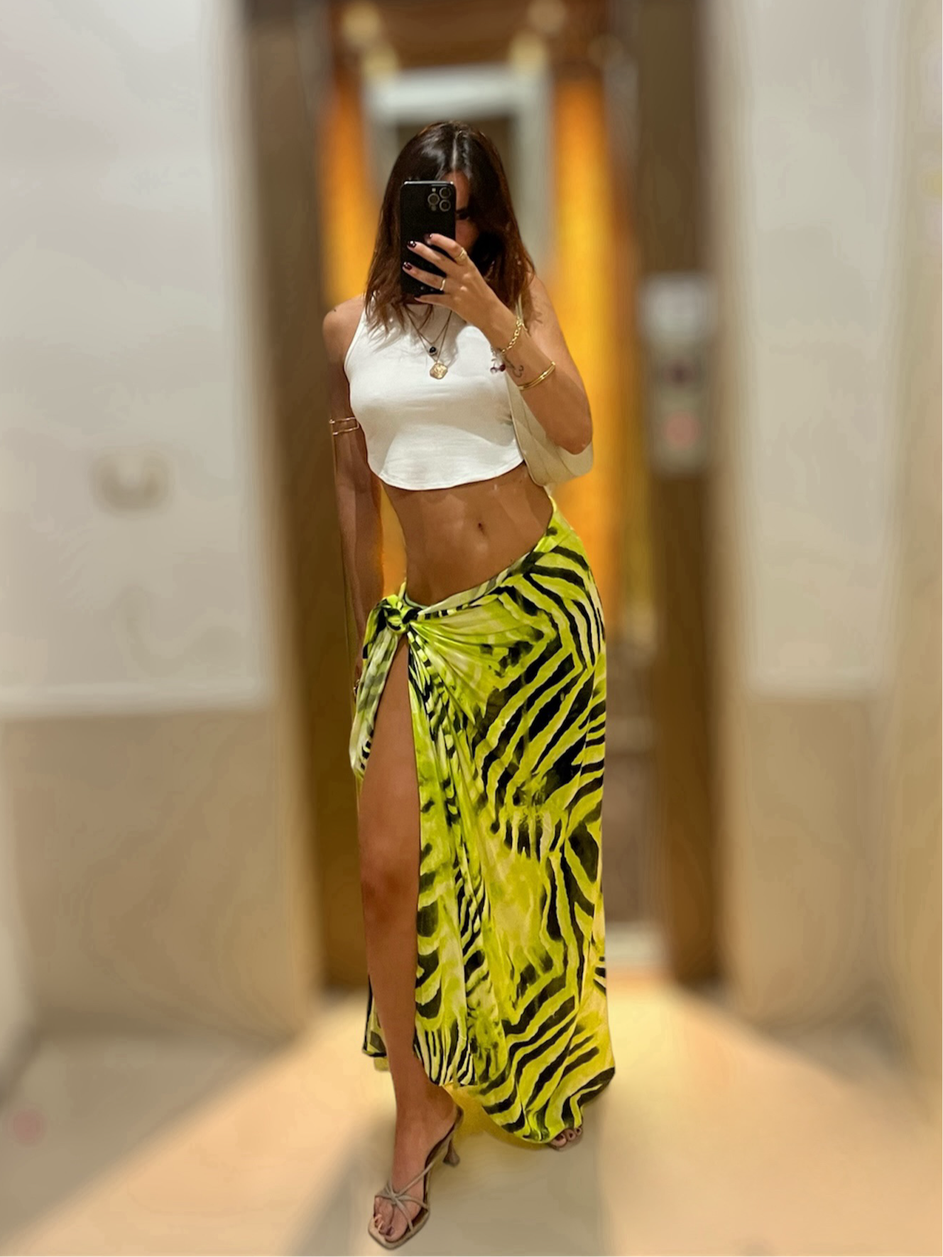 ACID ZEBRA Long Sarong Skirt