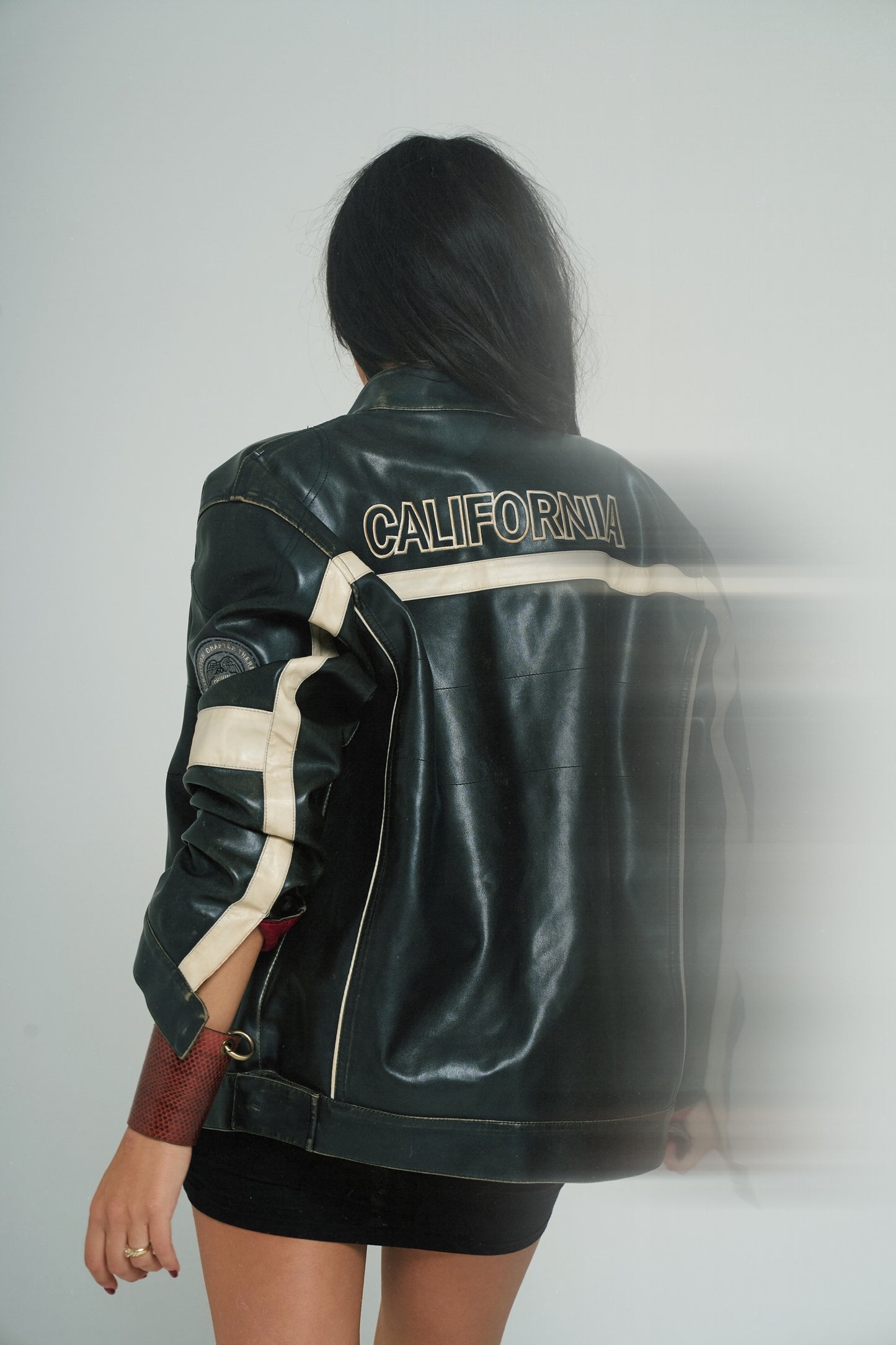 RING Leather cuff - removable ring / Brown