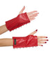 ROCKSTAR Glove - Red (silver rings)