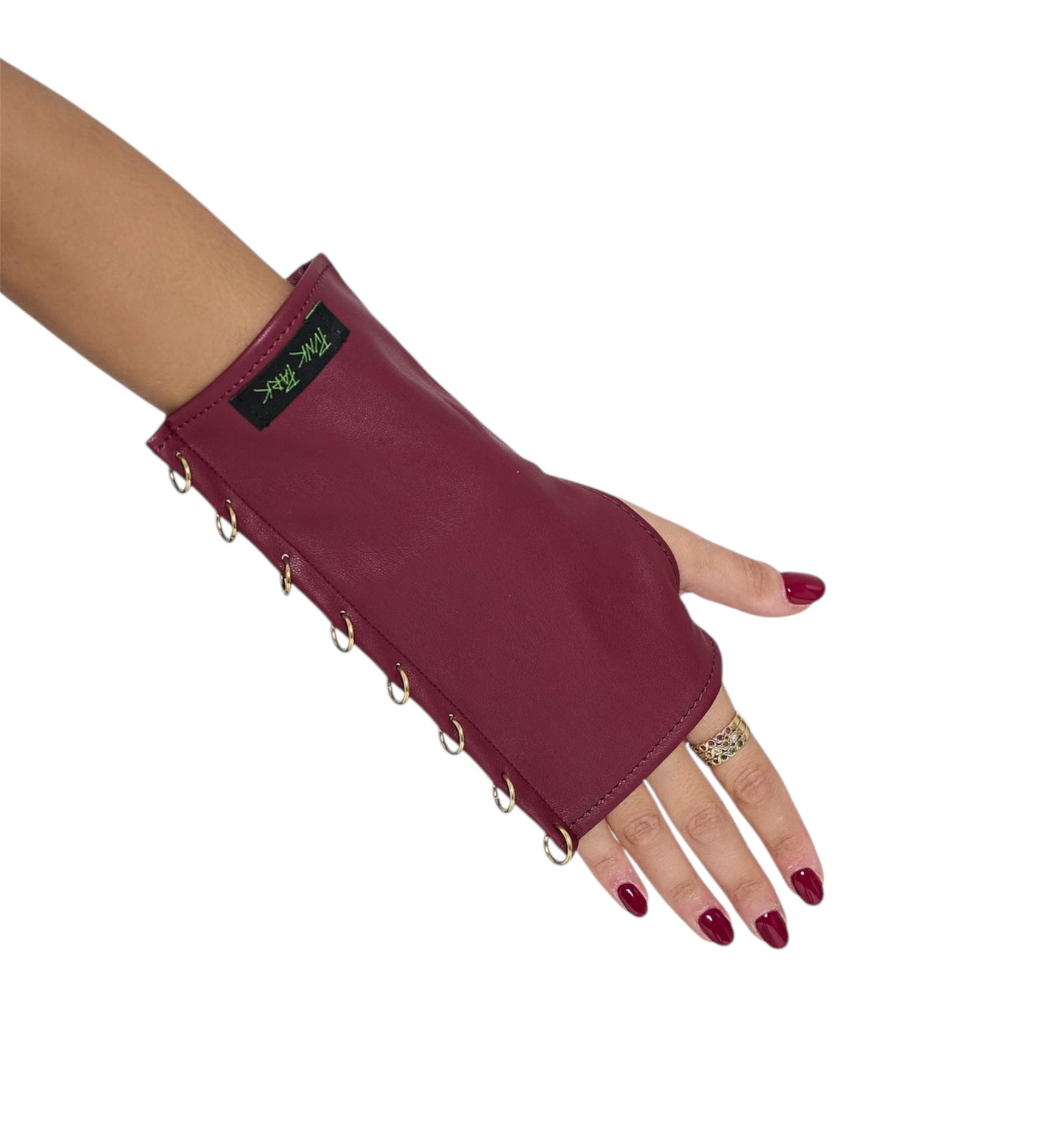 ROCKSTAR Glove - Bordeaux (gold rings)