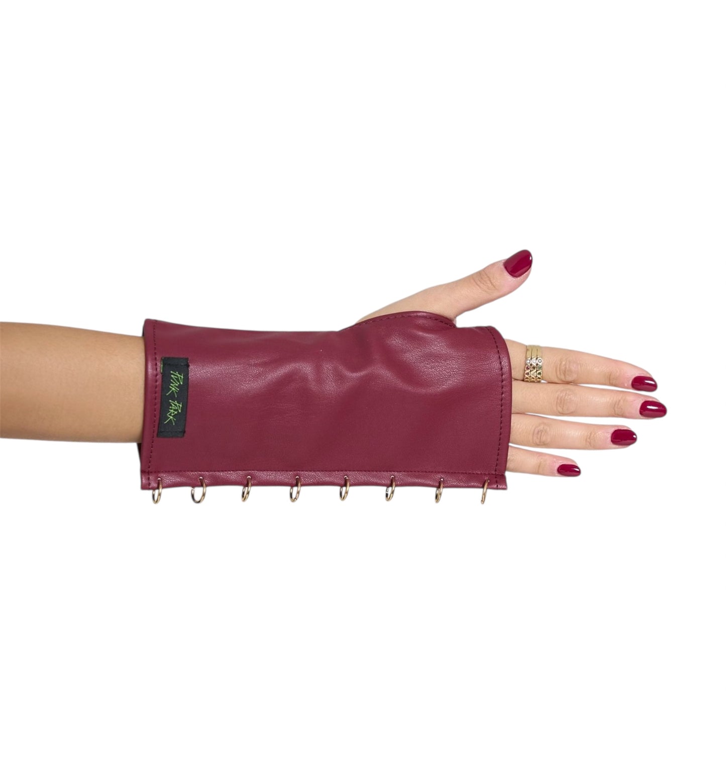 ROCKSTAR Glove - Bordeaux (gold rings)